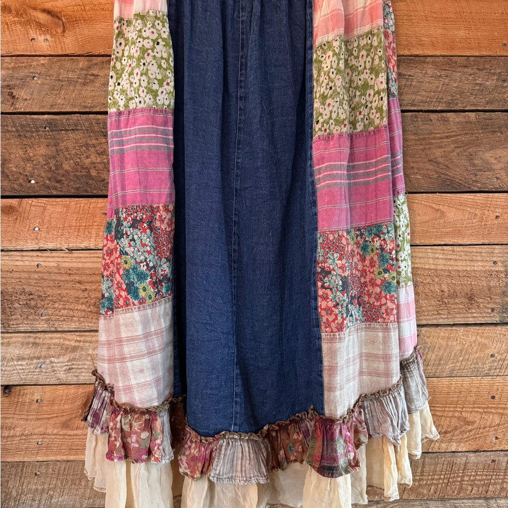 Young Threads Vintage Boho Patchwork and Denim Ru… - image 2